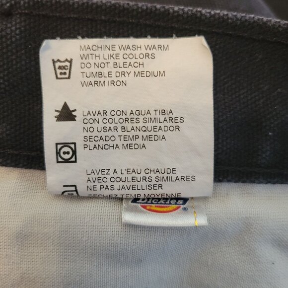 Vintage Dickies Carpenter Black Denim Jeans Work 32x32 Barn Chores Industrial - Picture 8 of 8